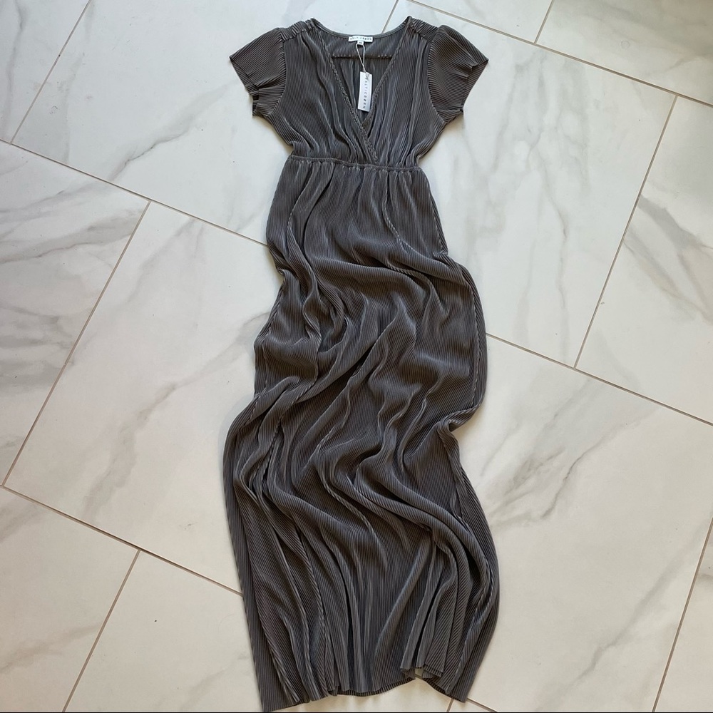 Baltic Born - Silver/Gray ribbed maxi dress NWT